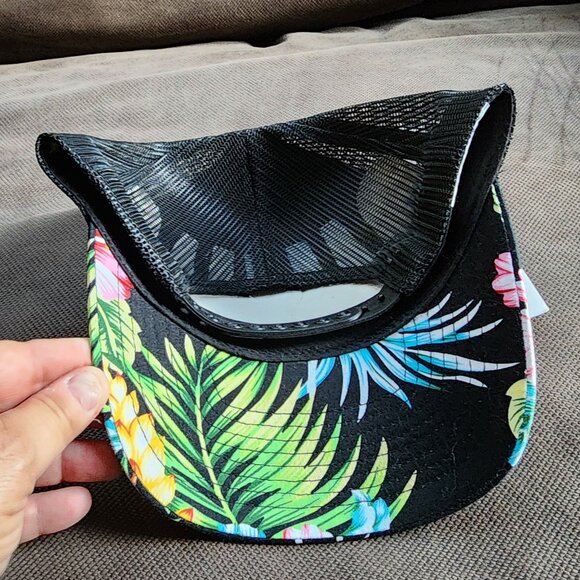 NWT Snap On Tropical Trucker Brimmed Adjustable Hat One Size - Picture 10 of 13